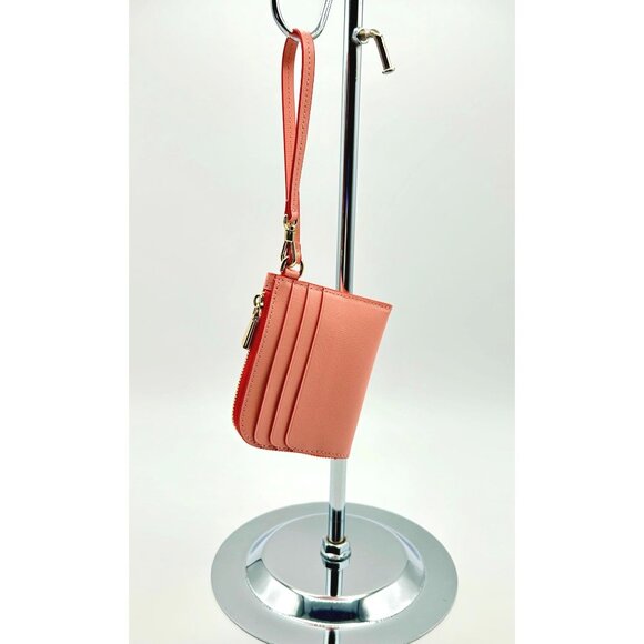 Kate Spade KL624 Devin Pop Trim Card Case Wristlet Setting Sun Saffiano Leather - Picture 2 of 15